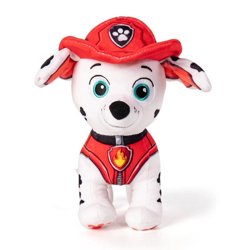 Plush toy resembling a character from the Paw Patrol series on a white background Official PAW Patrol Cozy Bedtime 6-Pack Bundle – Classic Everyday Edition Premium Cotton Plush Set by Titantoons