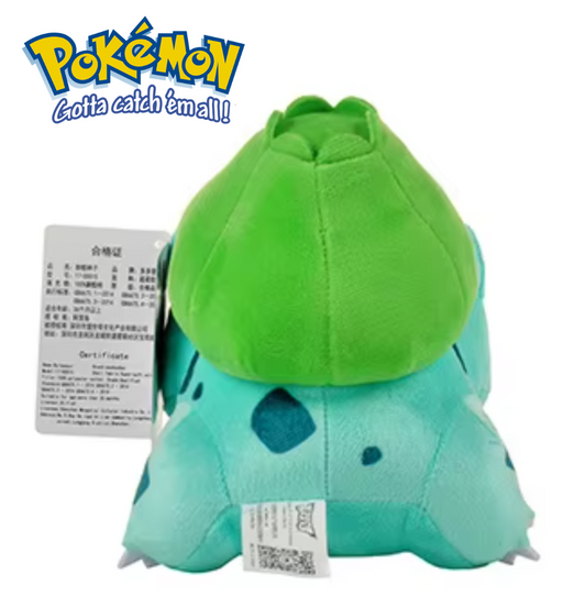 Green and blue plush toy with a Pokémon logo on a white background Official Pokémon Bulbasaur Premium Cotton Plush by Titantoons – 6-Inch