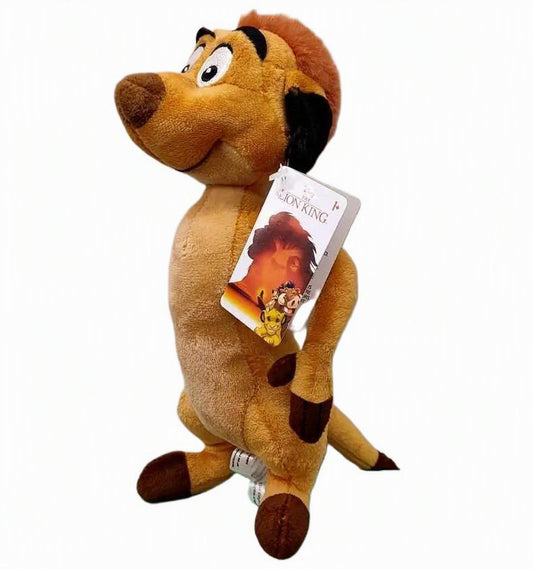 A plush toy of Simba from Disney's The Lion King, shown standing upright against a plain white background with its retail tag attached. Official The Lion King Timon Premium Cotton Plush by Titantoons side
