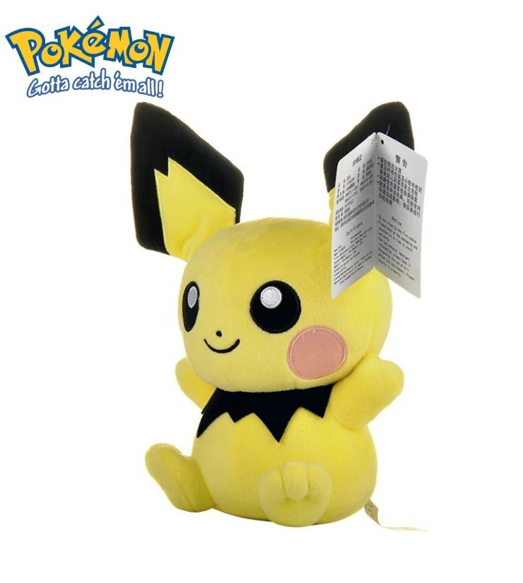 Official Pokémon Pichu Premium Cotton Plush by Titantoons – 10-Inch