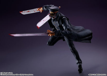 Action figure in a dynamic pose with multiple swords on a dark background S.H.Figuarts Chainsaw Man Samurai Sword Authentic Action Figure – 16.5cm Fully Articulated Premium Collectible Character Statue 2