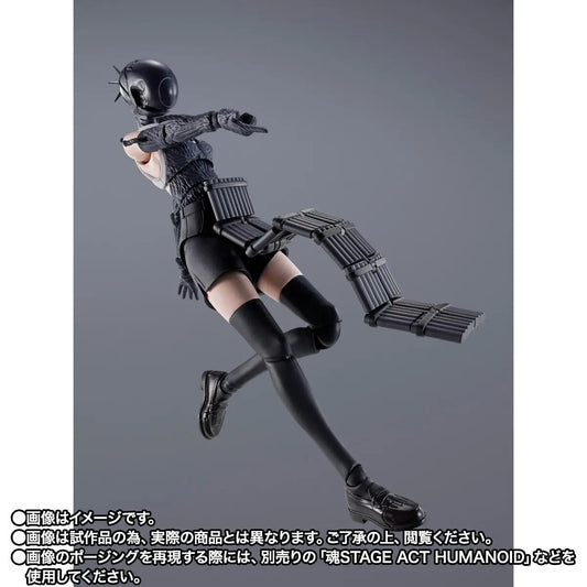 Action figure in dynamic pose on a gray background S.H.Figuarts Chainsaw Man The Movie: Reze Arc Authentic Action Figure – 15cm Fully Articulated Premium Collectible Character Figure 1