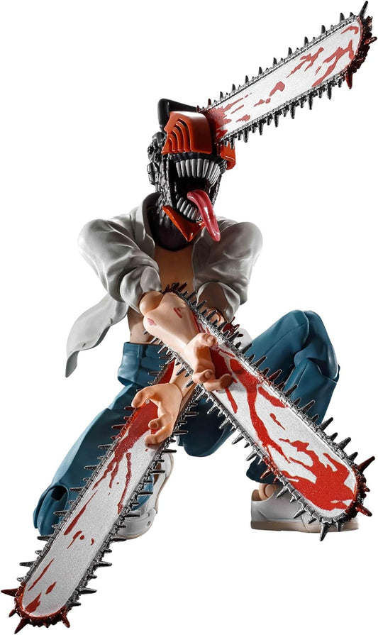 Action figure with a chainsaw on a white background S.H.Figuarts Chainsaw Man The Movie: Reze Arc Authentic Action Figure – 15cm Fully Articulated Premium Collectible Statue