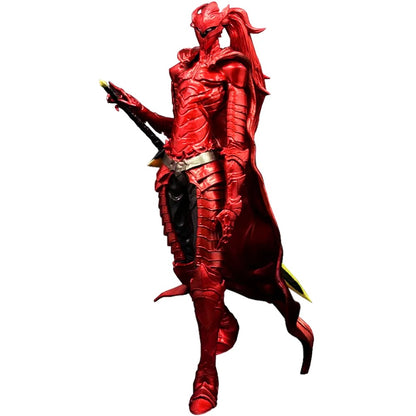 Red warrior figurine with a weapon on a white background Solo Leveling Bloodred Knight Igris Premium 24cm PVC Statue – Job Change Quest Dungeon Boss Edition Crimson Armor Collectible Model