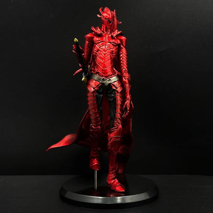 Red fantasy figure on a black background Solo Leveling Bloodred Knight Igris Premium 24cm PVC Statue – Job Change Quest Dungeon Boss Edition Crimson Armor Collectible Model front