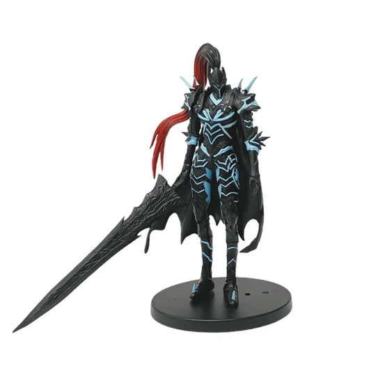 Action figure with a dark, detailed design on a white background Solo Leveling Commander Igris Authentic 21cm PVC Statue Figure – Shadow Legion Blood Knight Edition Collectible Model