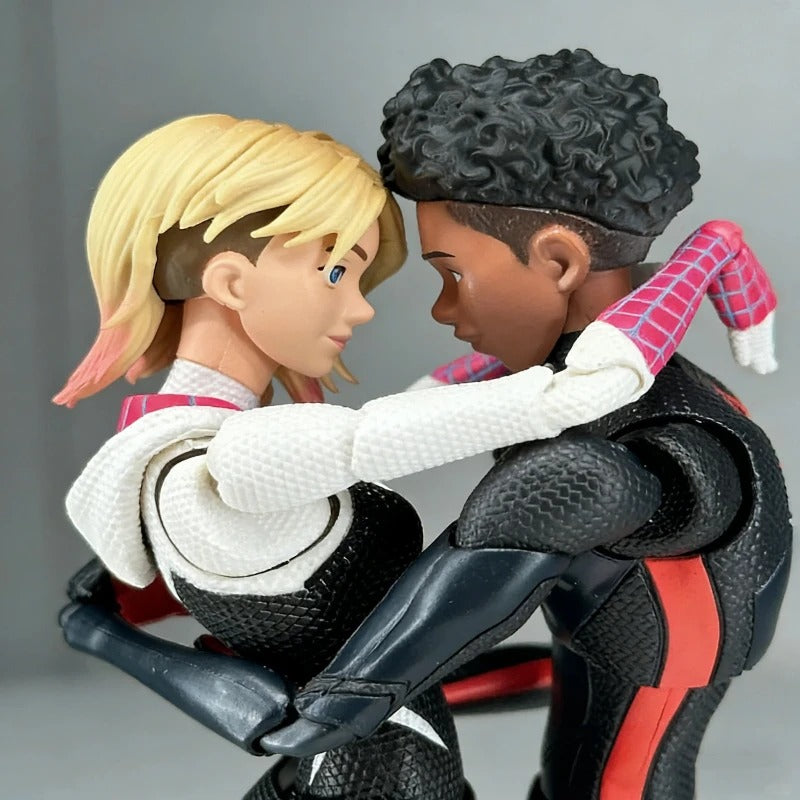 Spider-Man: Across The Spider-Verse 1/12 Scale Collectible Action Figures by CT Toys kissing