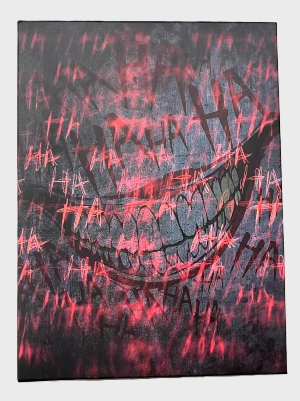 Abstract art piece with red and black patterns on a dark background The Crazy Criminal (JM005) 112 Scale Collectible Action Figure by JMToys