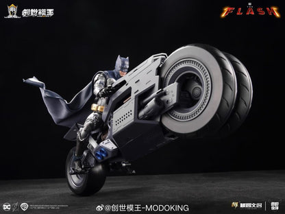Model of a character on a motorcycle with 'The Flash' branding The Flash (2023) Gotham Pursuit 1/12 Scale Precision Model Kit Set