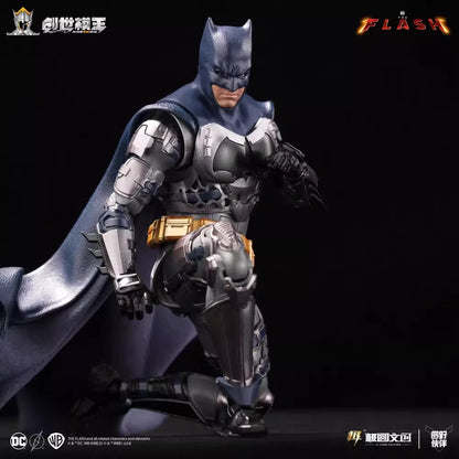 Batman action figure with detailed armor and cape on a black background The Flash (2023) Gotham Pursuit 1/12 Scale Precision Model Kit Set
