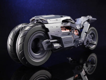 Highly detailed model of a futuristic motorcycle on a dark background The Flash (2023) Gotham Pursuit 1/12 Scale Precision Model Kit Set