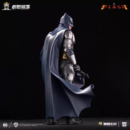 Batman figure in a dark costume with cape on a black background The Flash (2023) Gotham Pursuit 1/12 Scale Precision Model Kit Set