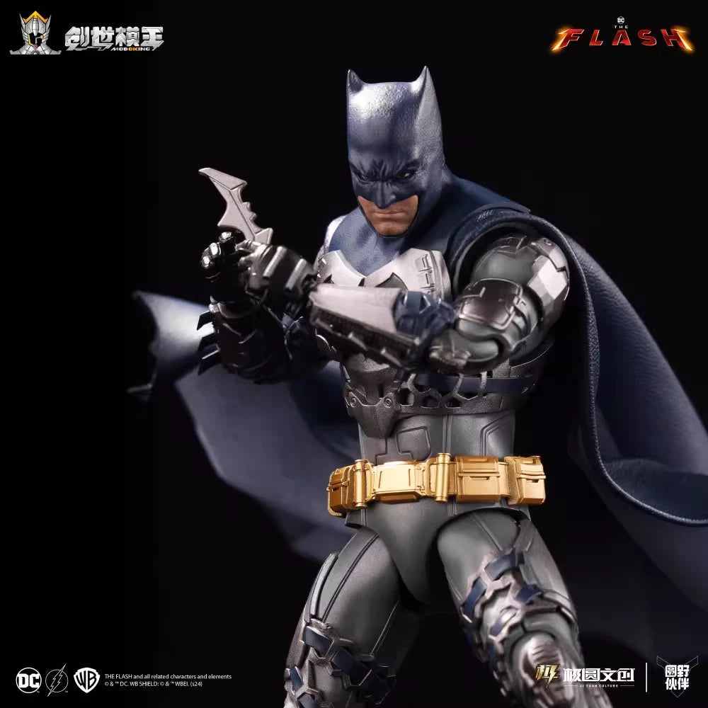 Batman figure holding a weapon against a dark background The Flash (2023) Gotham Pursuit 1/12 Scale Precision Model Kit Set