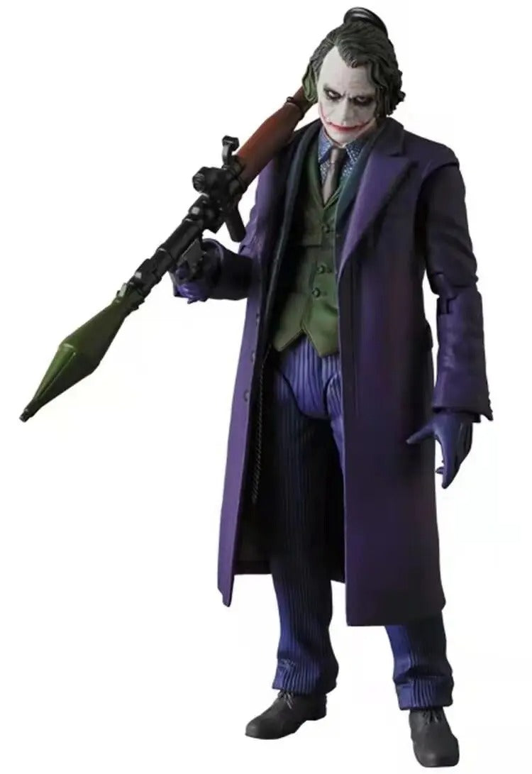 Action figure of a character in a purple coat holding a rifle on a white background The Joker: The Dark Knight Edition (No. 051) 1/12 Scale Collectible Action Figure