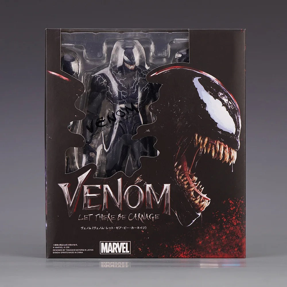 Venom action figure packaging with Marvel logo on a gray background Venom: The Last Dance (Venom vs Spider-Man Edition) 1/12 Scale Action Figure