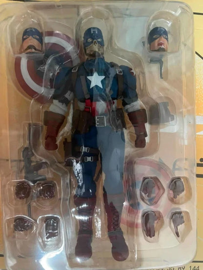 Action figure in packaging with accessories on a yellow background War Hero "American Soul" (JM003) 1/12 Scale Collectible Action Figure by Joy Man Toys