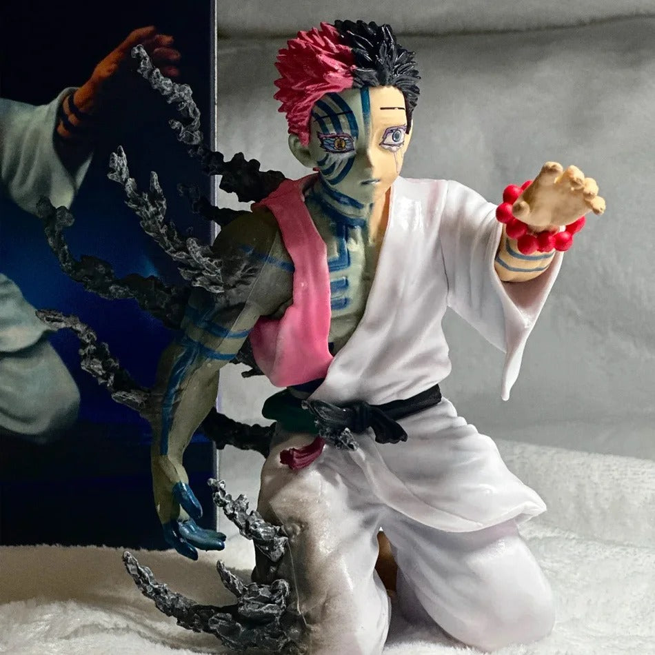 Demon Slayer: Kimetsu no Yaiba Twelve Kizuki Upper Moon Three Akaza Authentic PVC Figure – Final Confession Kneeling Pose Edition