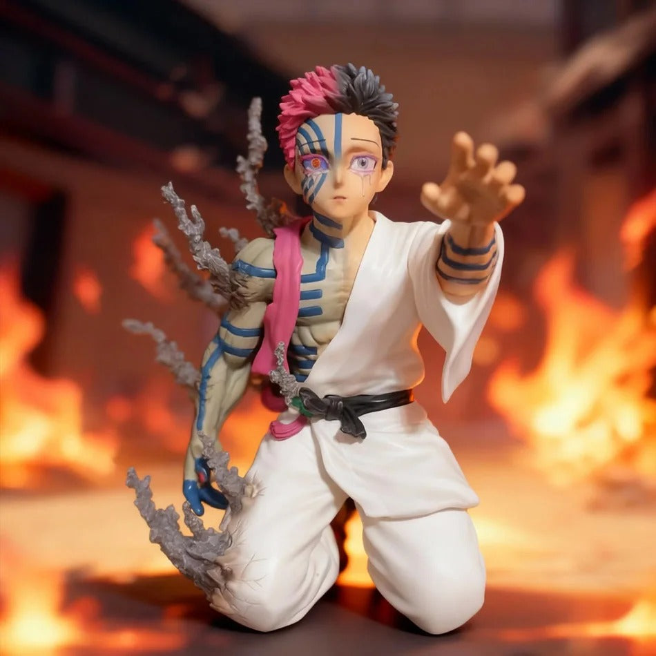 Demon Slayer: Kimetsu no Yaiba Twelve Kizuki Upper Moon Three Akaza Authentic PVC Figure – Final Confession Kneeling Pose Edition